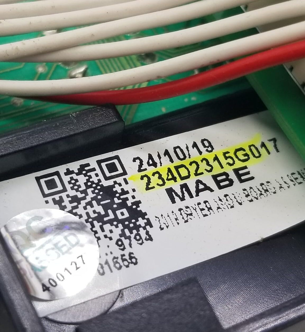 OEM Dryer Control and Chassis 234D2315G017