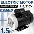 1.5HP General Electric Motor 3450RPM Single Phase TEFC 115/230V CW/CCW