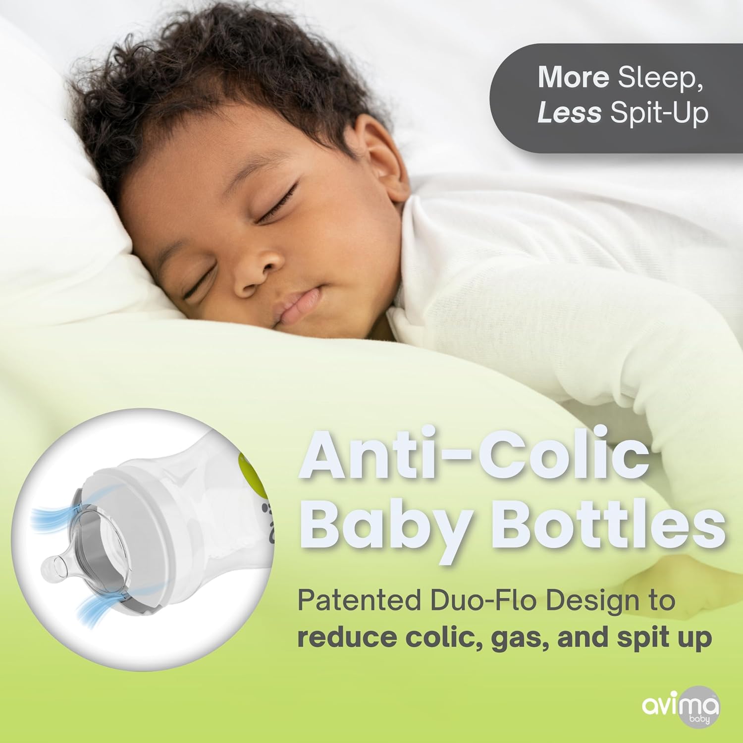 Baby 4 oz Anti Colic Baby Bottles for Breastfed Babies - Slow Flow Nipples, Wide Neck Bottle, BPA Free - Newborn 0-3