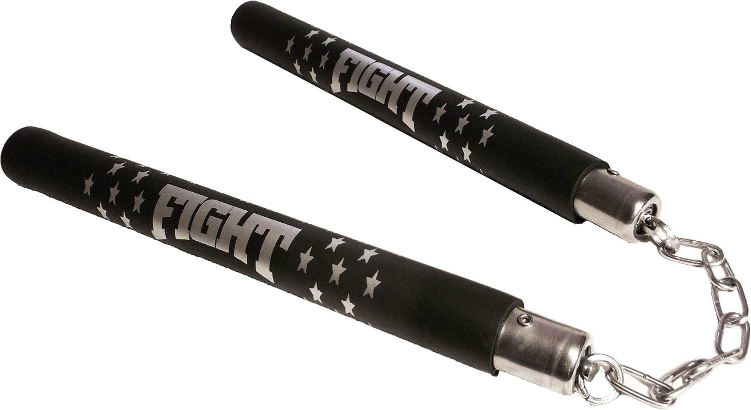 Nunchucks Rubber Martial Arts Training Nunchucks Nunchakus for Kids Beginner & Adults Practice with Steel Chain