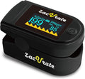 500 Series Fingertip Pulse Oximeter Blood Oxygen Saturation Monitor with Silicon Cover, Batteries and Lanyard, Mystic