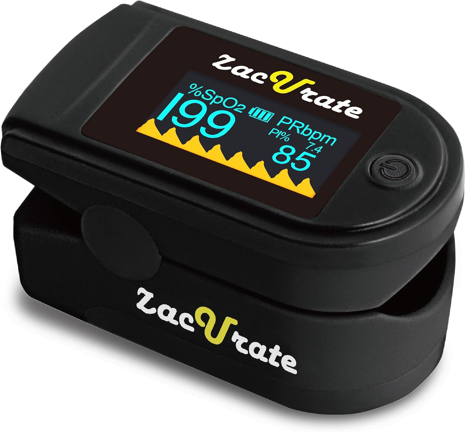 500 Series Fingertip Pulse Oximeter Blood Oxygen Saturation Monitor with Silicon Cover, Batteries and Lanyard, Mystic
