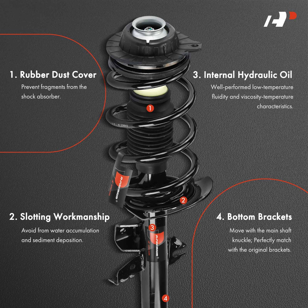 A-Premium Front Complete Strut and Coil Spring Assembly