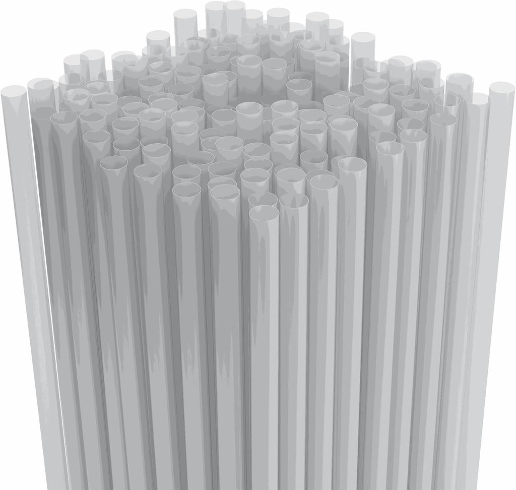 Disposable Plastic Drinking Straws, Straight 7.75-Inch, Clear, 500 Count