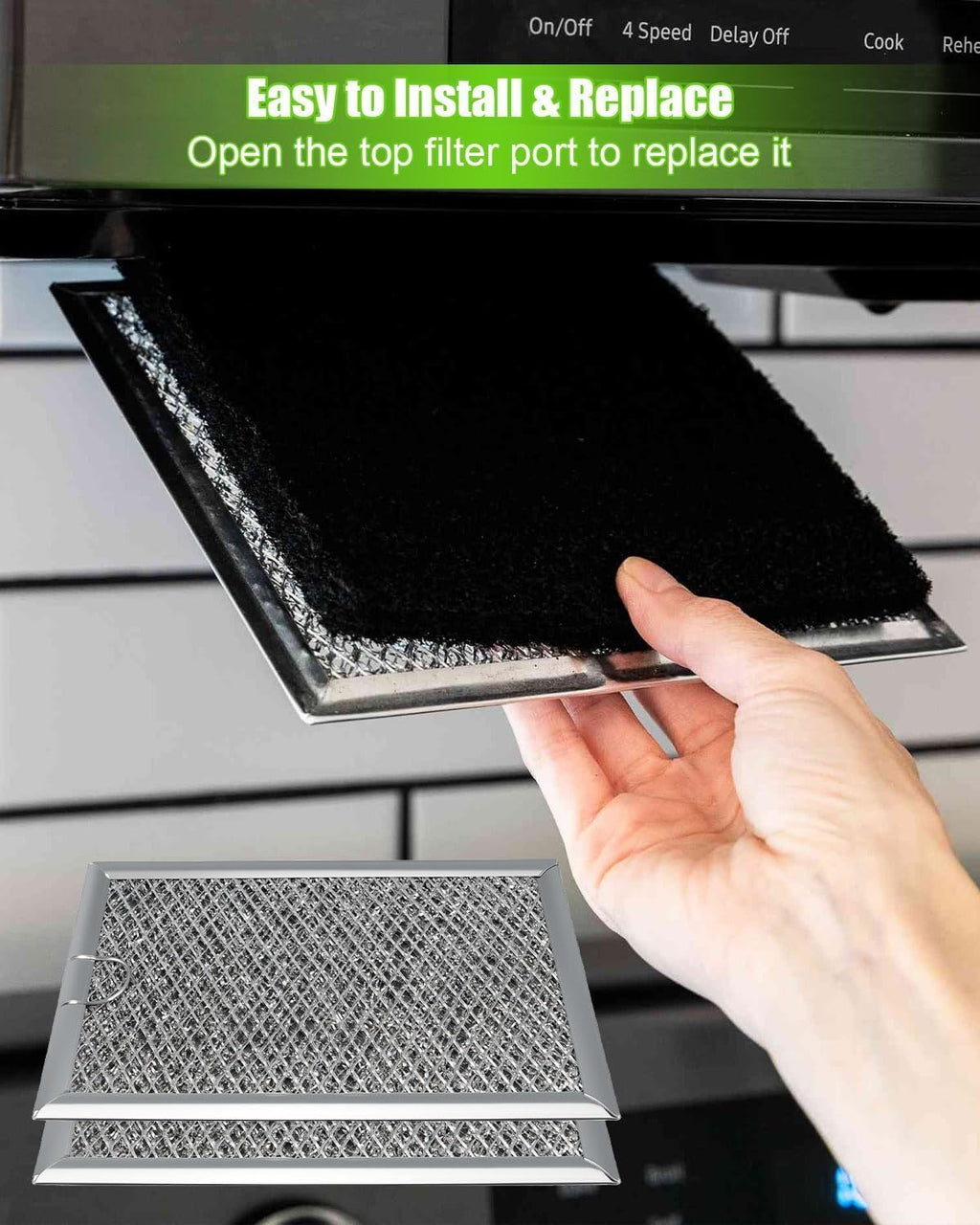 Microwave Grease Filter Fit for GE JVM3160DF8BB JVM3160DF8CC