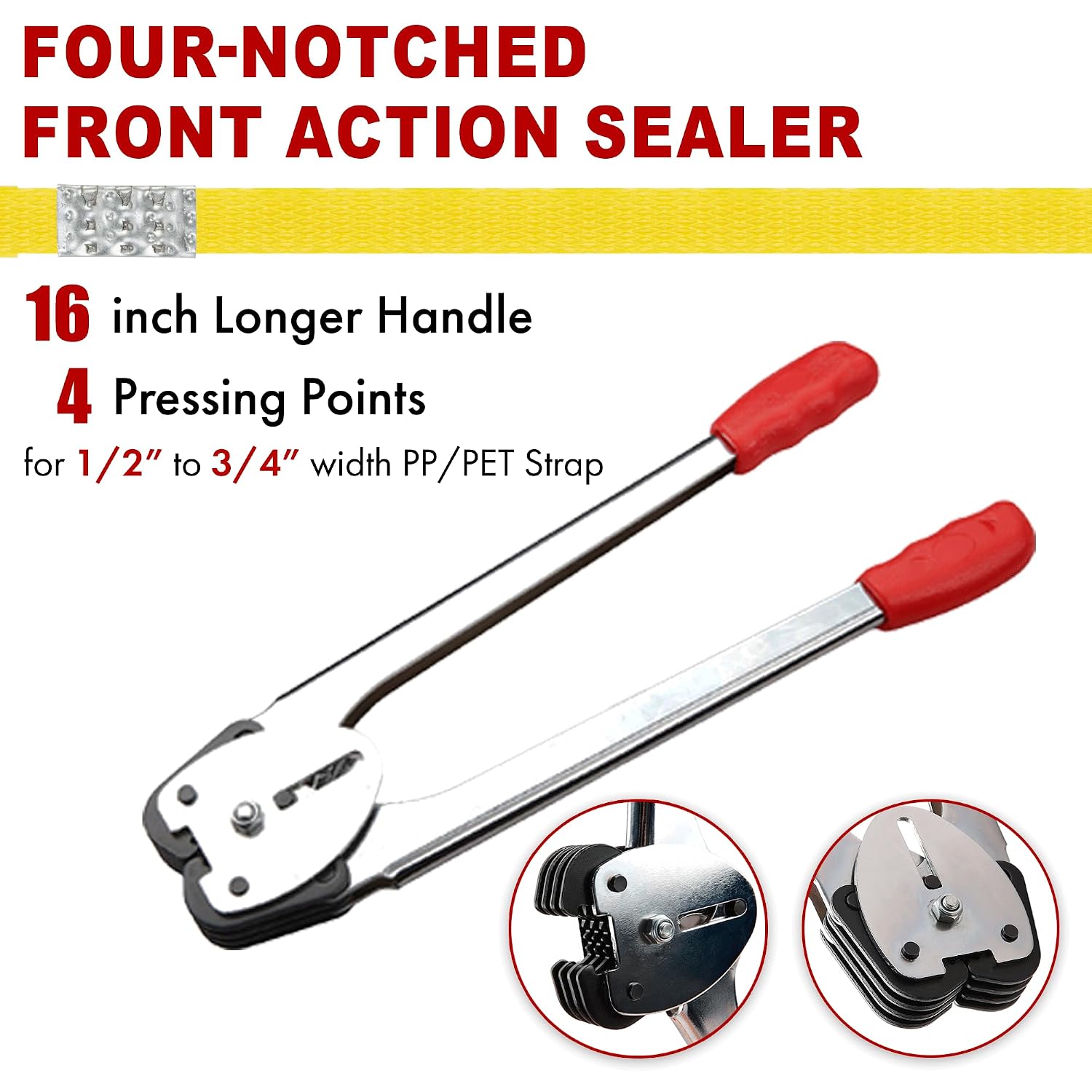 Heavy Duty Packaging Banding Strapping Kit - Upgraded Poly Strapping Tensioner Tool Set with 1000' Length x 1/2" Wide