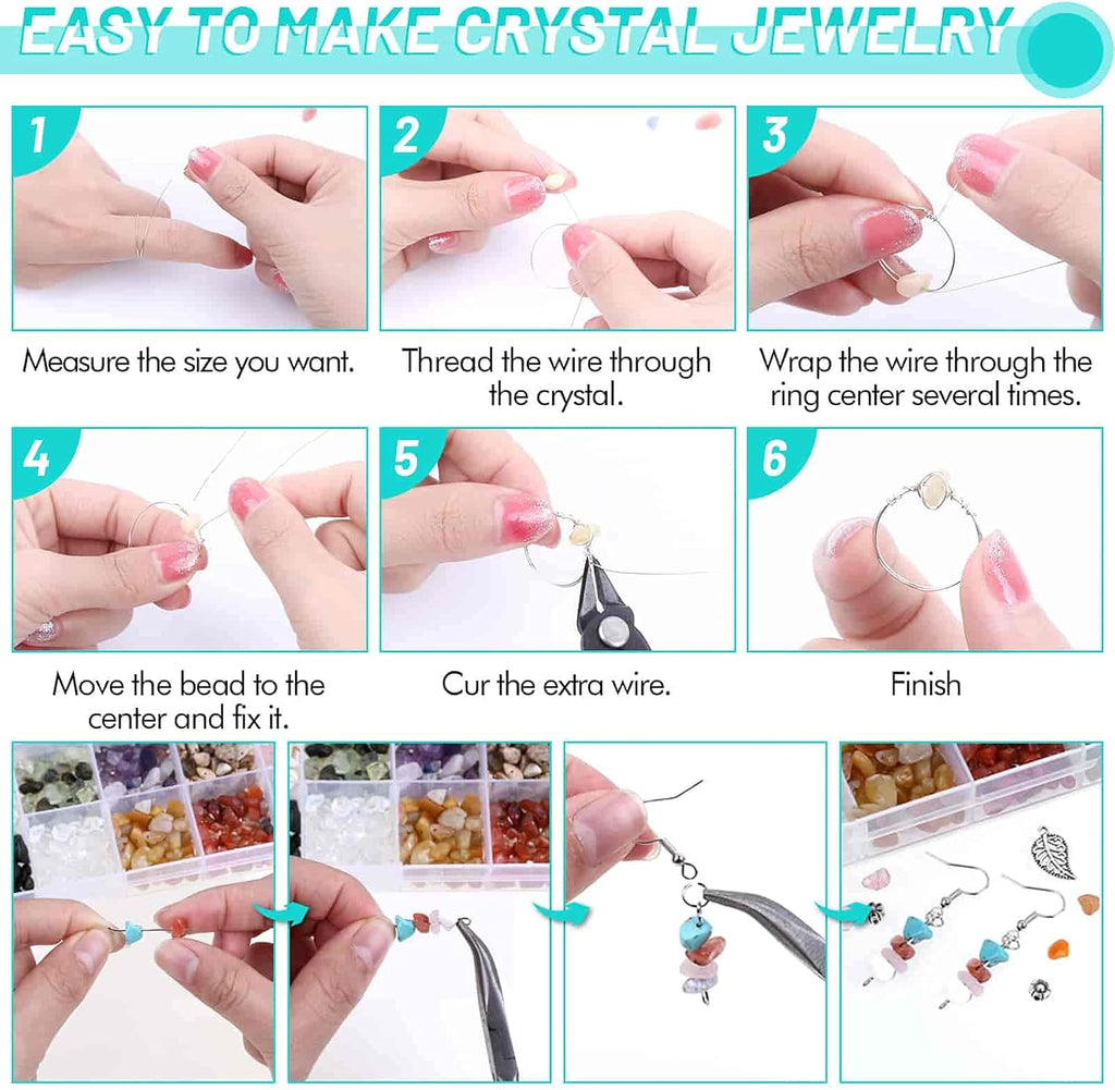 Jewelry Making Kits for Adults Women with 28 Colors Crystal Beads, 1660Pcs Crystal Bead Ring Maker Kit with Jewelry