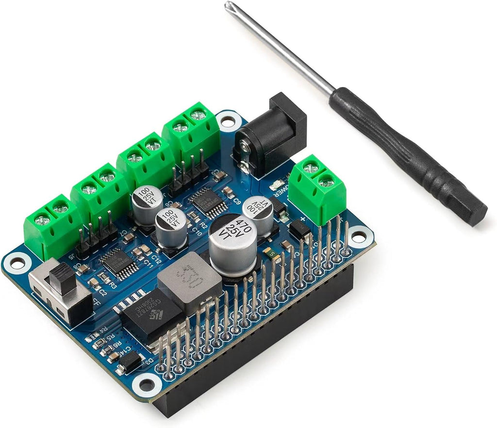 4WD Robot HAT Shield for Raspberry Pi 4B/3B/3B+/3A+/2B/1B+/1A+/Pi Zero/Pi Zero W, Robot Expansion Board with DRV8833 Dual H-Bridge Motor Driver