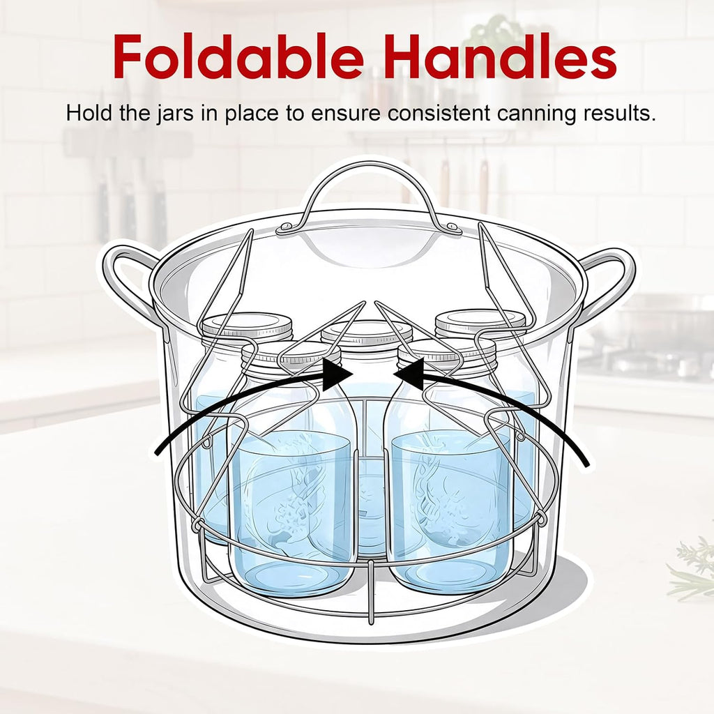11.4” Stainless Steel Canning Rack, Jar Rack for Water Bath Canner