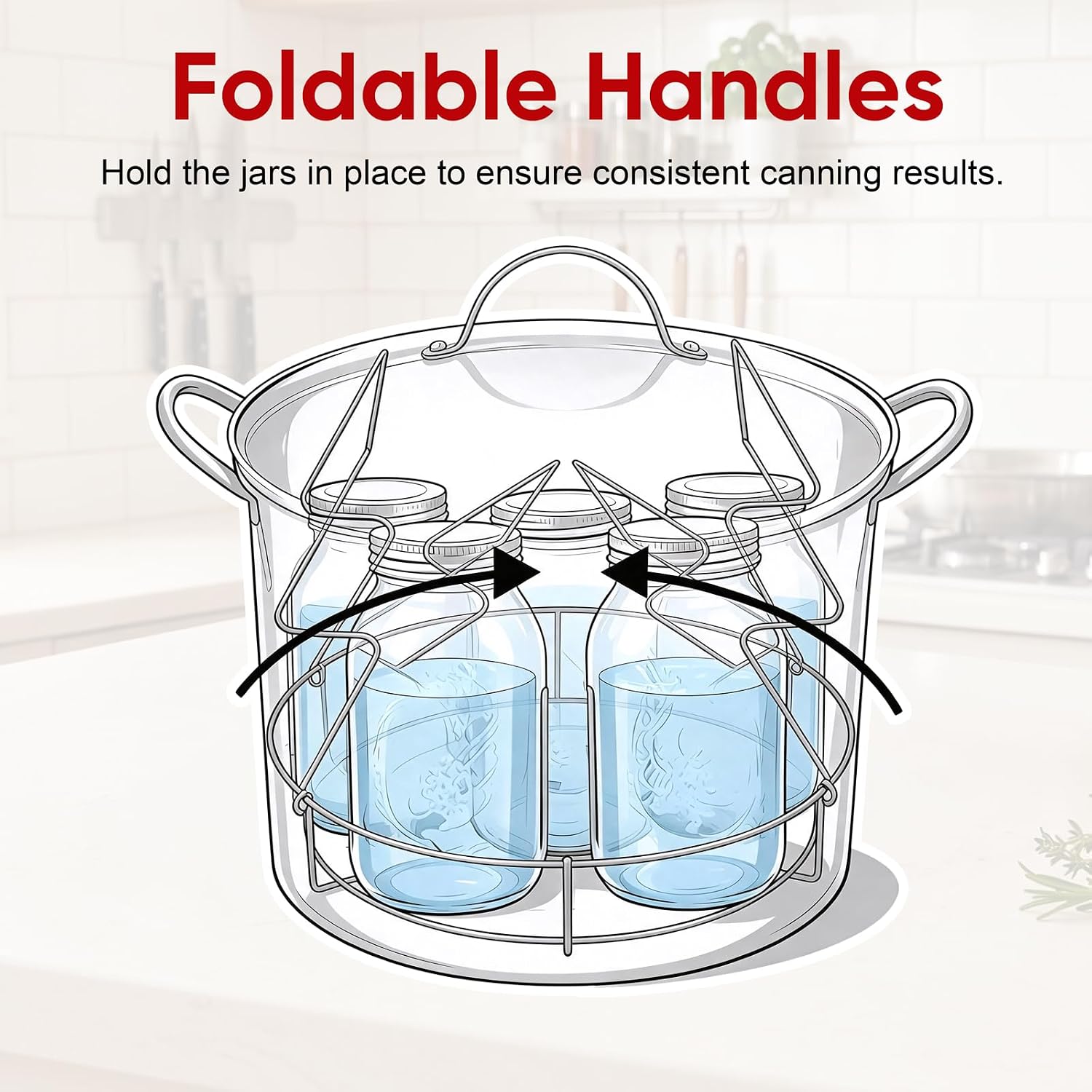 11.4” Stainless Steel Canning Rack, Jar Rack for Water Bath Canner