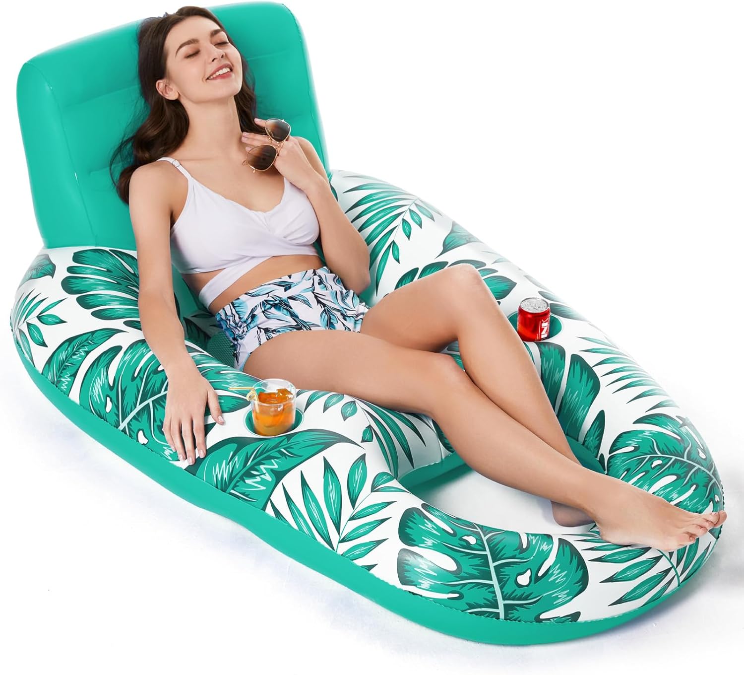 Inflatable Pool Float Adult - Pool Floaties Lounger Floats Raft Floating Chair Water Floaties for Swimming Pool Lake