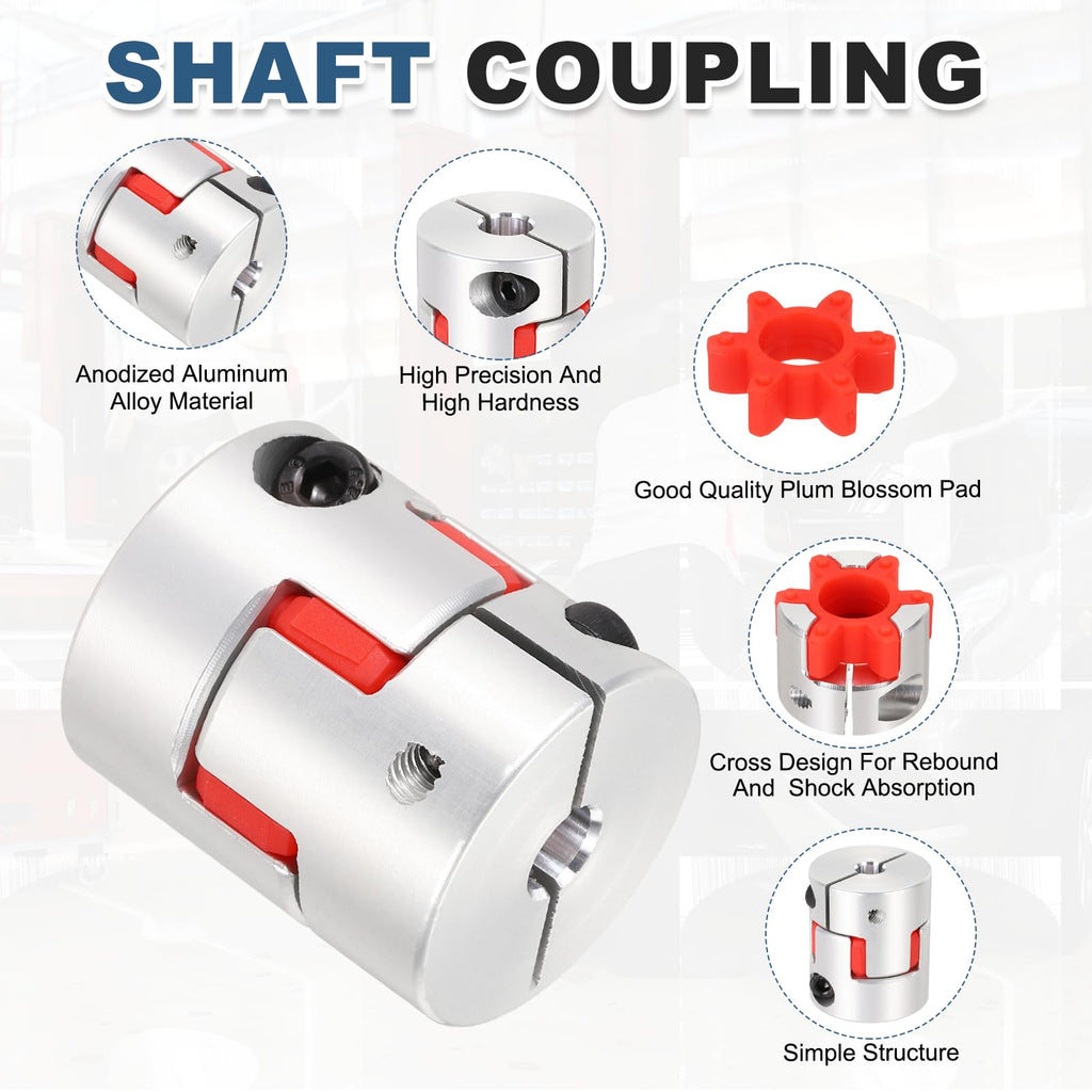 MECCANIXITY 7mm-9mm Aluminium Plum Flexible Shaft Coupling w Hex Wrench
