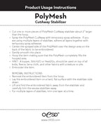 Polymesh Cut Away Embroidery Stabilizer 15" x 10 Yd Roll