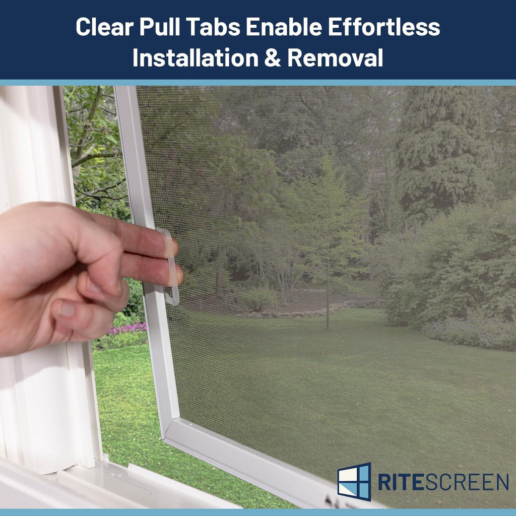 Custom Double Hung Window Screen (DH2) for Window Screen Replacement (Top Sash Moving). Equipped with Leaf Springs to