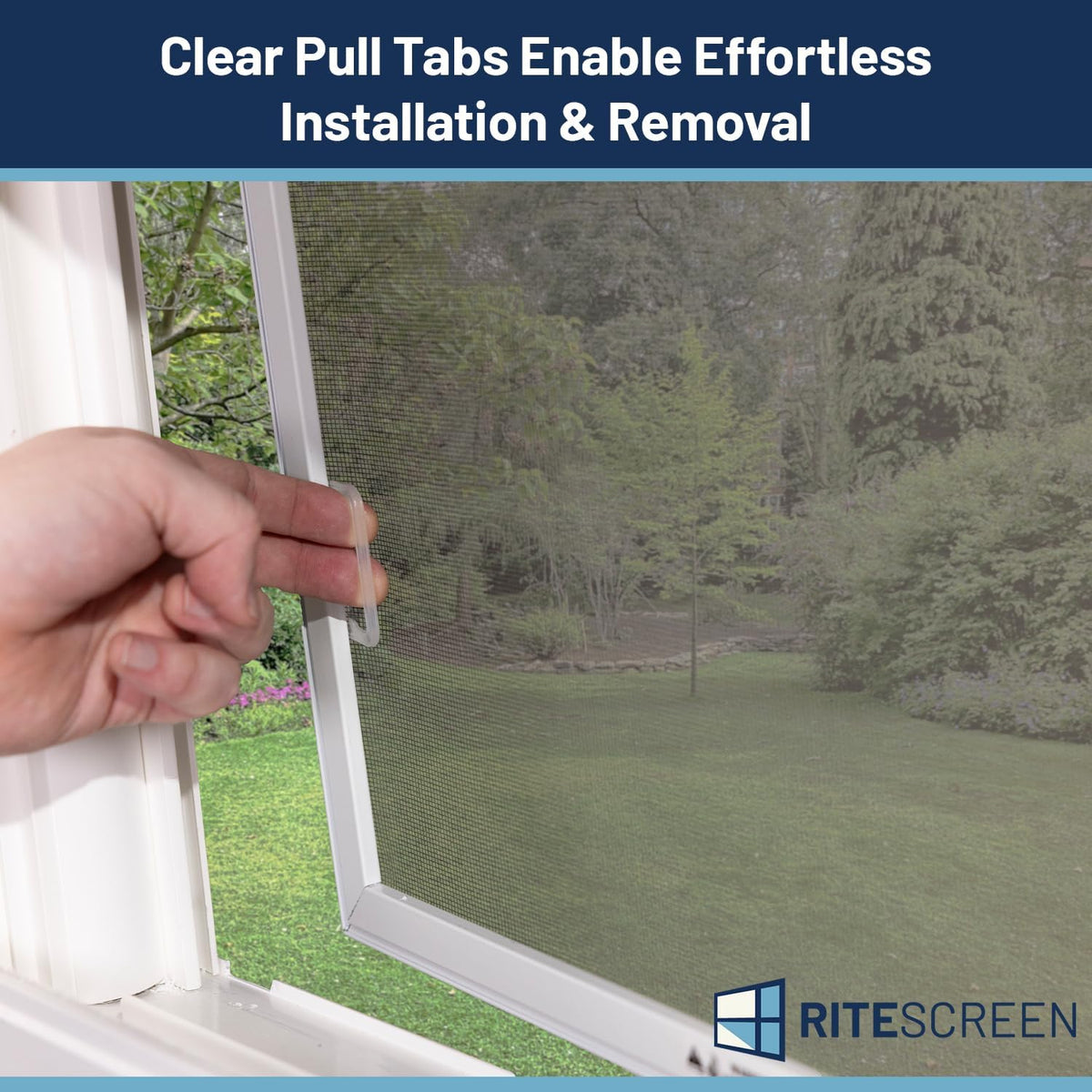 Custom Double Hung Window Screen (DH2) for Window Screen Replacement (Top Sash Moving). Equipped with Leaf Springs to