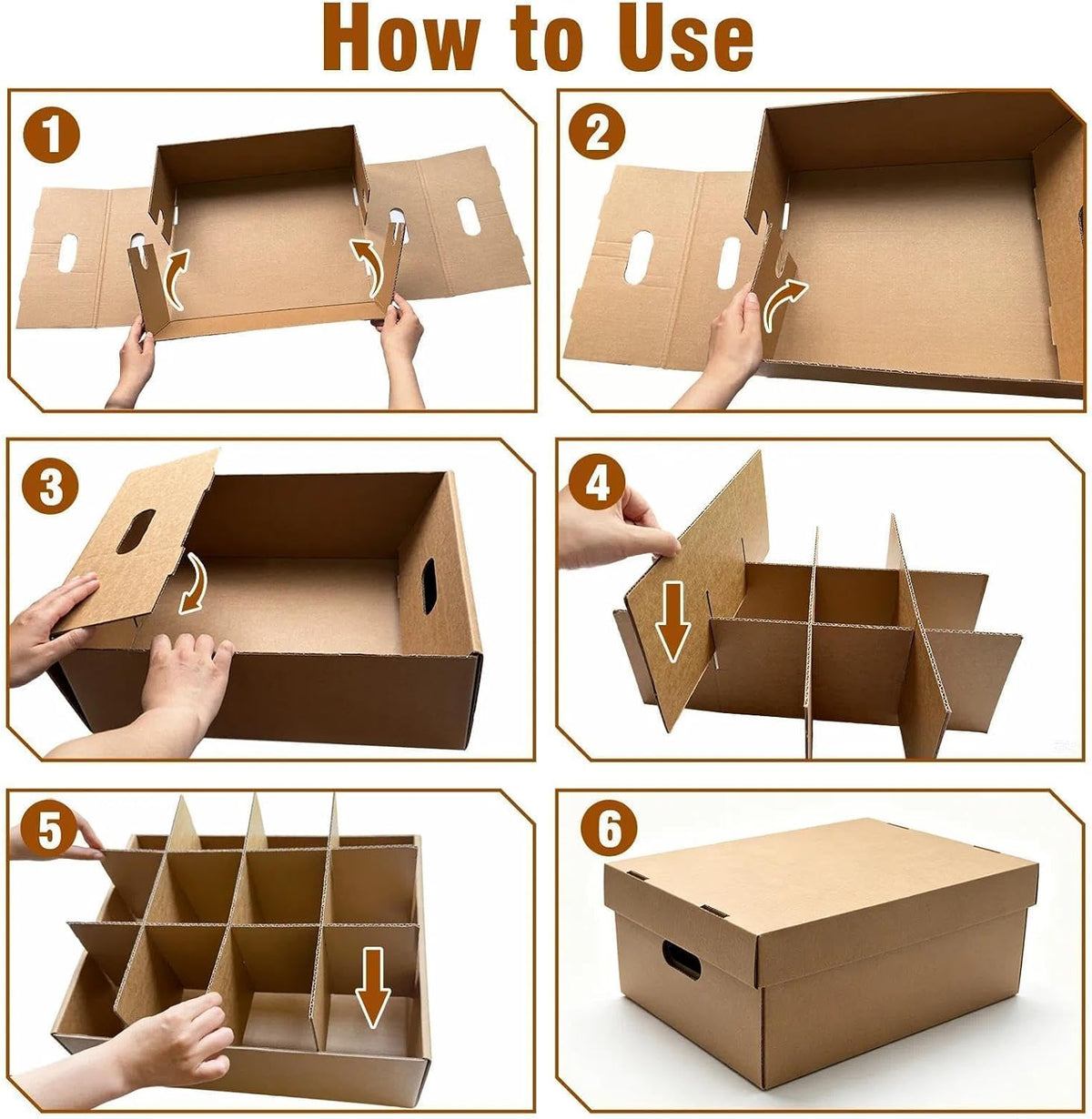 Cup & Mug Moving Boxes for Short Coffee Mugs, Tea Cups & Glassware Storage