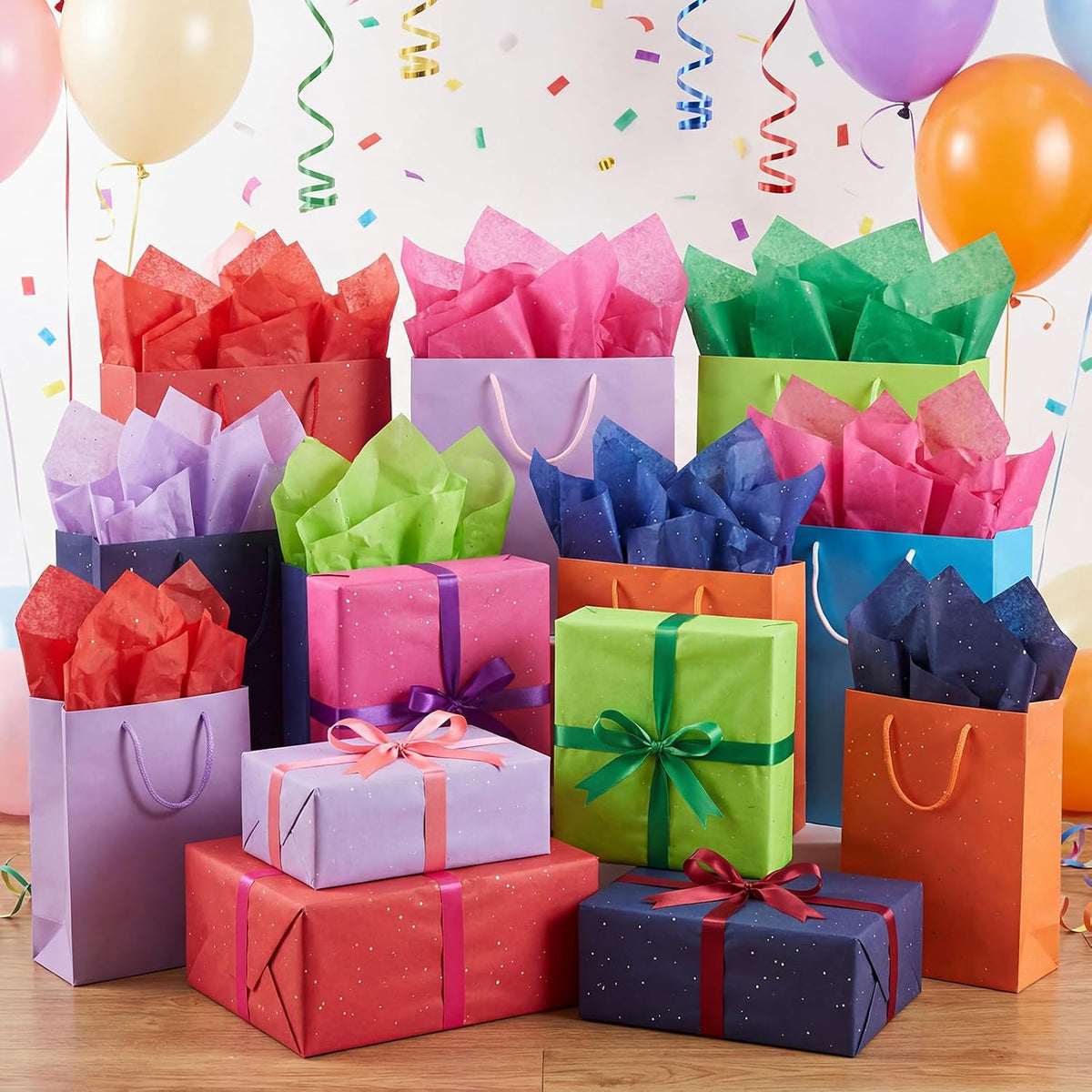 135 Sheets Glitter Tissue Paper for Gift Bags 20x14 Inch