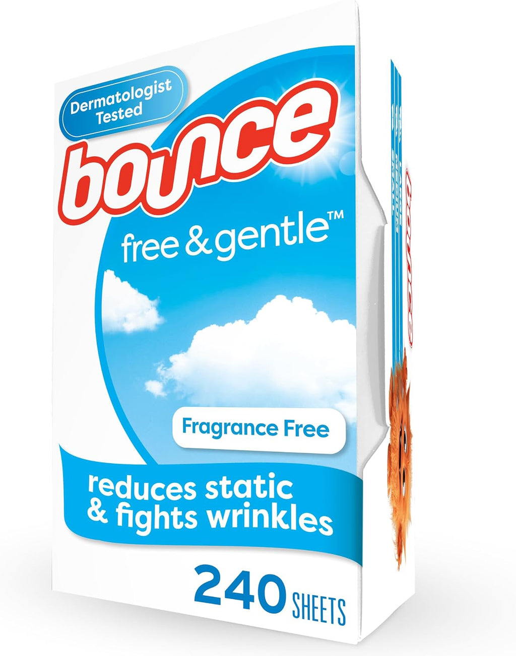 Free & Gentle Dryer Sheets, Unscented, 240 Count