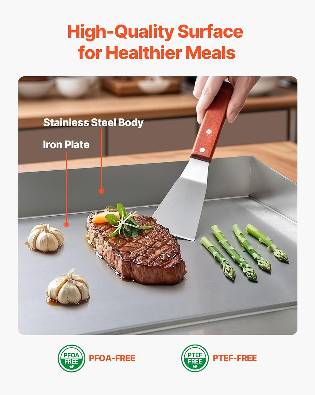 Commercial Electric Griddle, 21", Countertop Flat Top Griddle