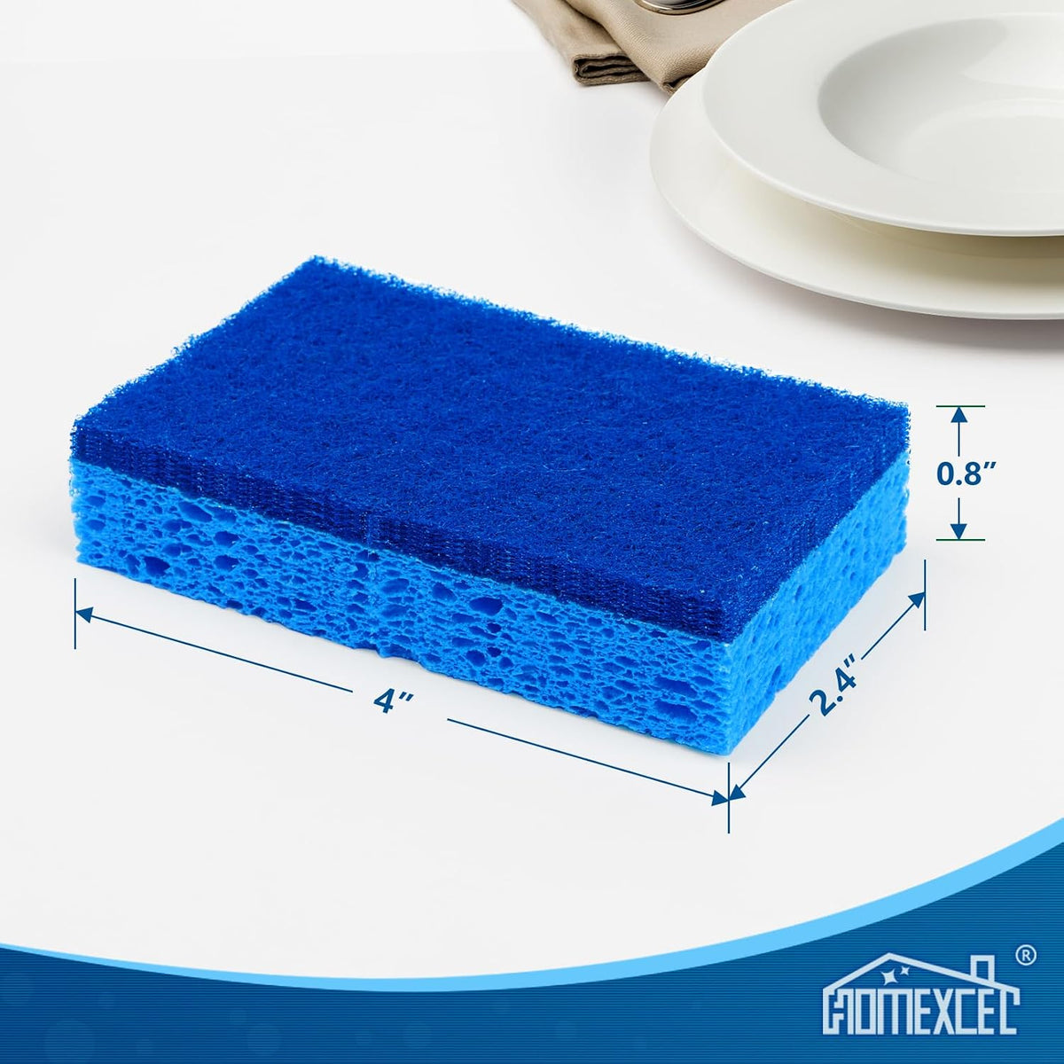 Sponges Kitchen 24 Pack, Non Scratch Scrub Dish Sponge for Dishes