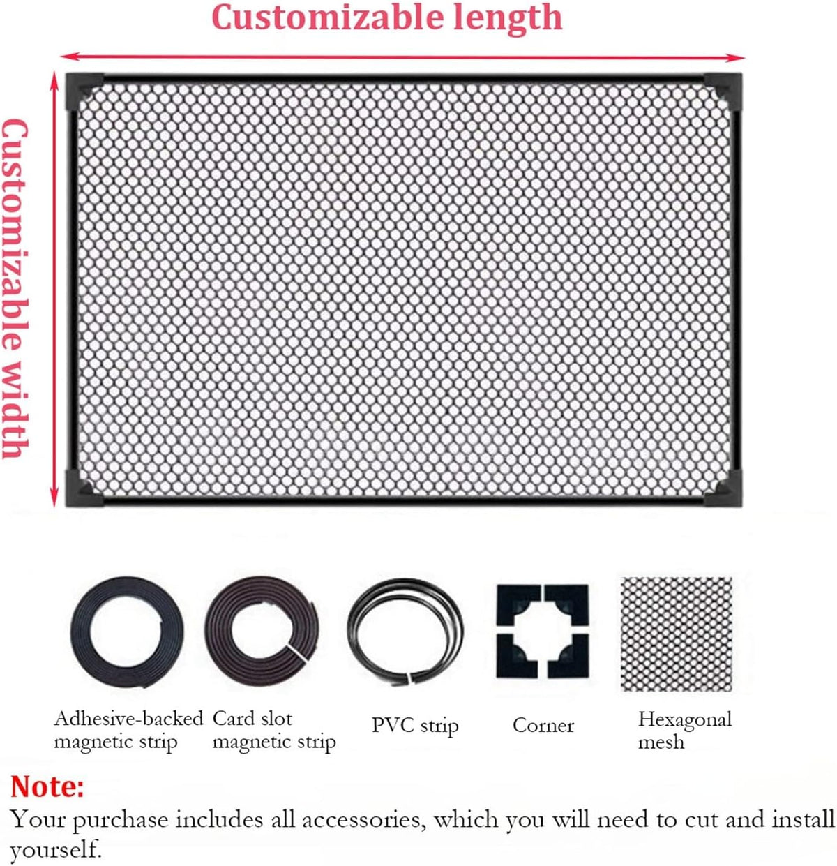 Magnetic Mesh Aquarium Lid, Cat Proof Fish Tank Lid, Anti-Jumping Cover