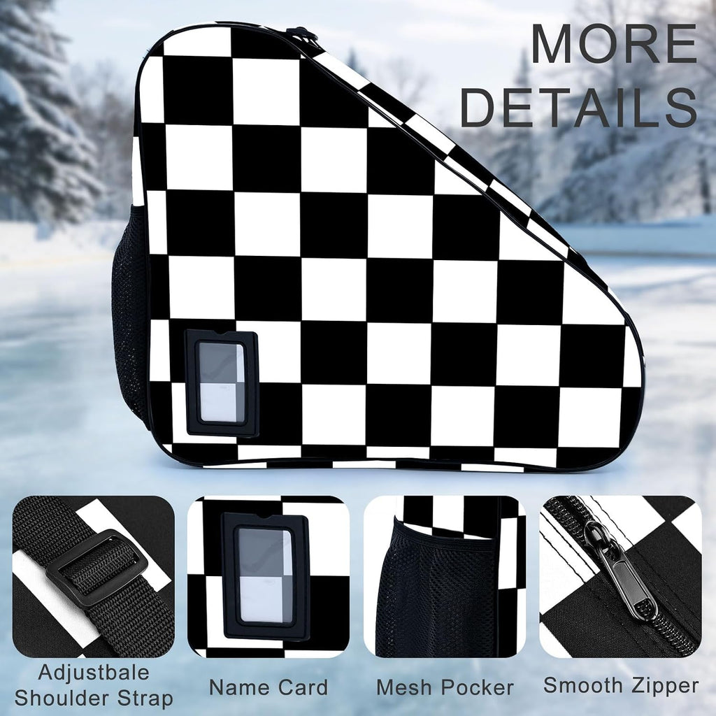 Camo Print Skate Bag For Ice Roller Inline Skates With Adjustable Shoulder Strap Fit Women Men Adults