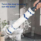 Self-Wringing Twist Cotton Mop with 2 Reusable Heads