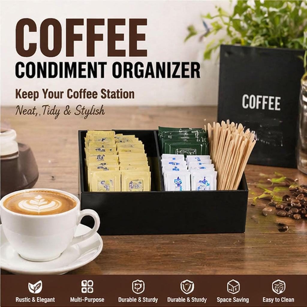 Sugar Packet Holder, Coffee Bar Tea Bag Organizer Box
