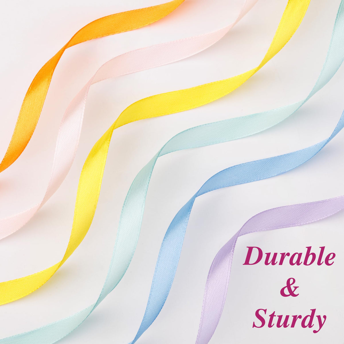 Pastel Ribbon Pack, 12 Colors 3/8 Inch x 10 Yards/Roll
