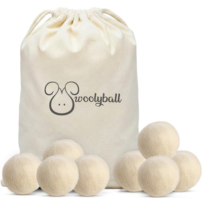 Turkish Wool Dryer Balls, Reusable Fabric Softener, 8-Pack
