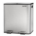 2x10.6 Gal Dual Kitchen Trash Can Fingerprint-Proof Stainless Steel | 2 Removable Inner Buckets Step Pedal Soft-Close