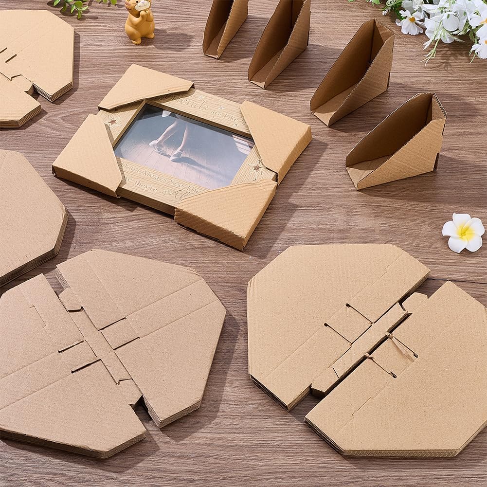 112Pcs 4 Sizes Adjustable Cardboard Corner Protectors, Fits 0.8" 1" 1.2" 1.4" Frames Picture Frame Packing Corner