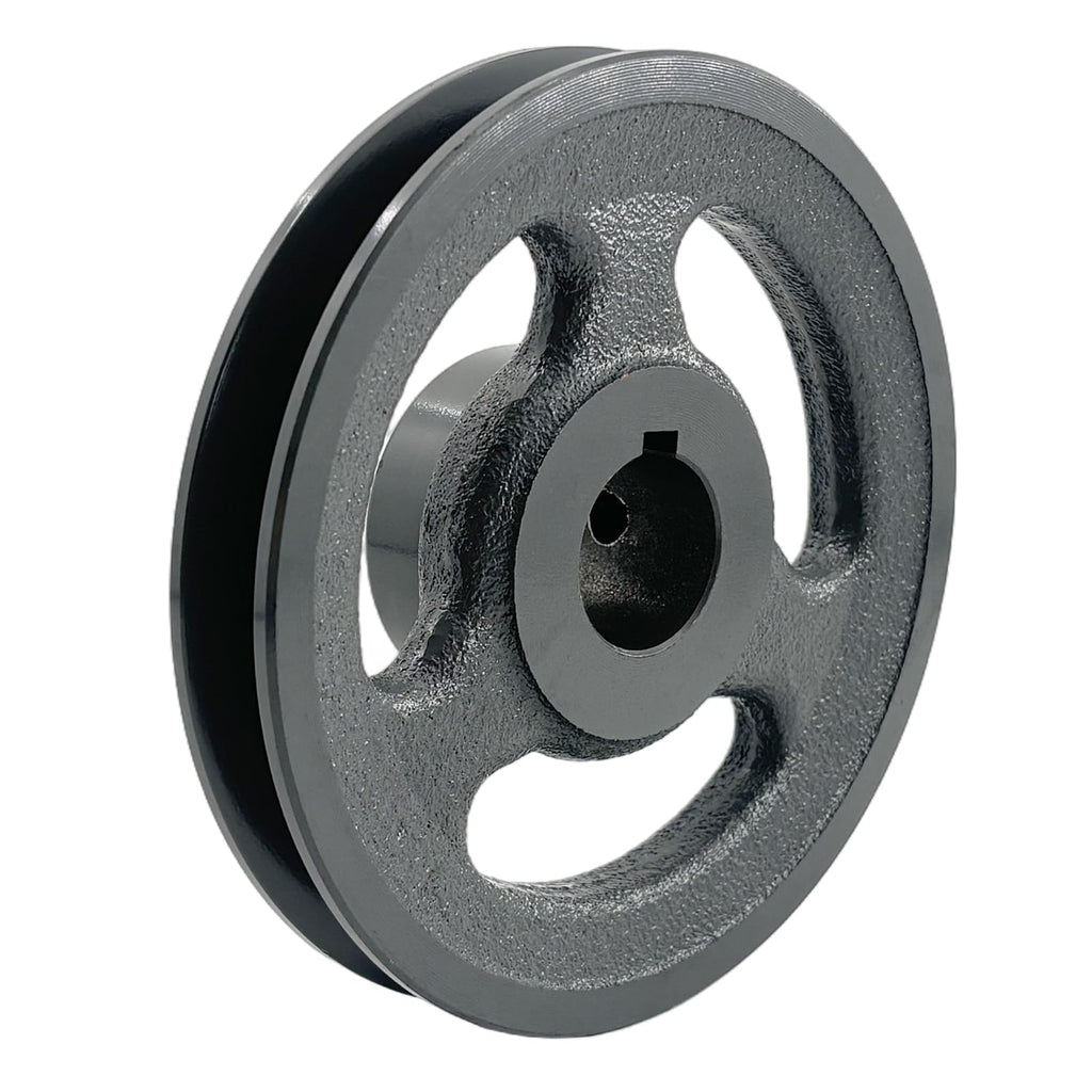 Saelno AK51-1 V Belt Pulley 1 inch Bore 4.95" OD,Mechanical Pulleys Cast Iron for A AX 3L 4L V-Belts,AK511 Pulley