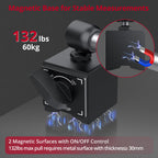 XUNTOP 1"/0.001" Dial Indicator with Magnetic Base,132lbs/60kg Max Pull