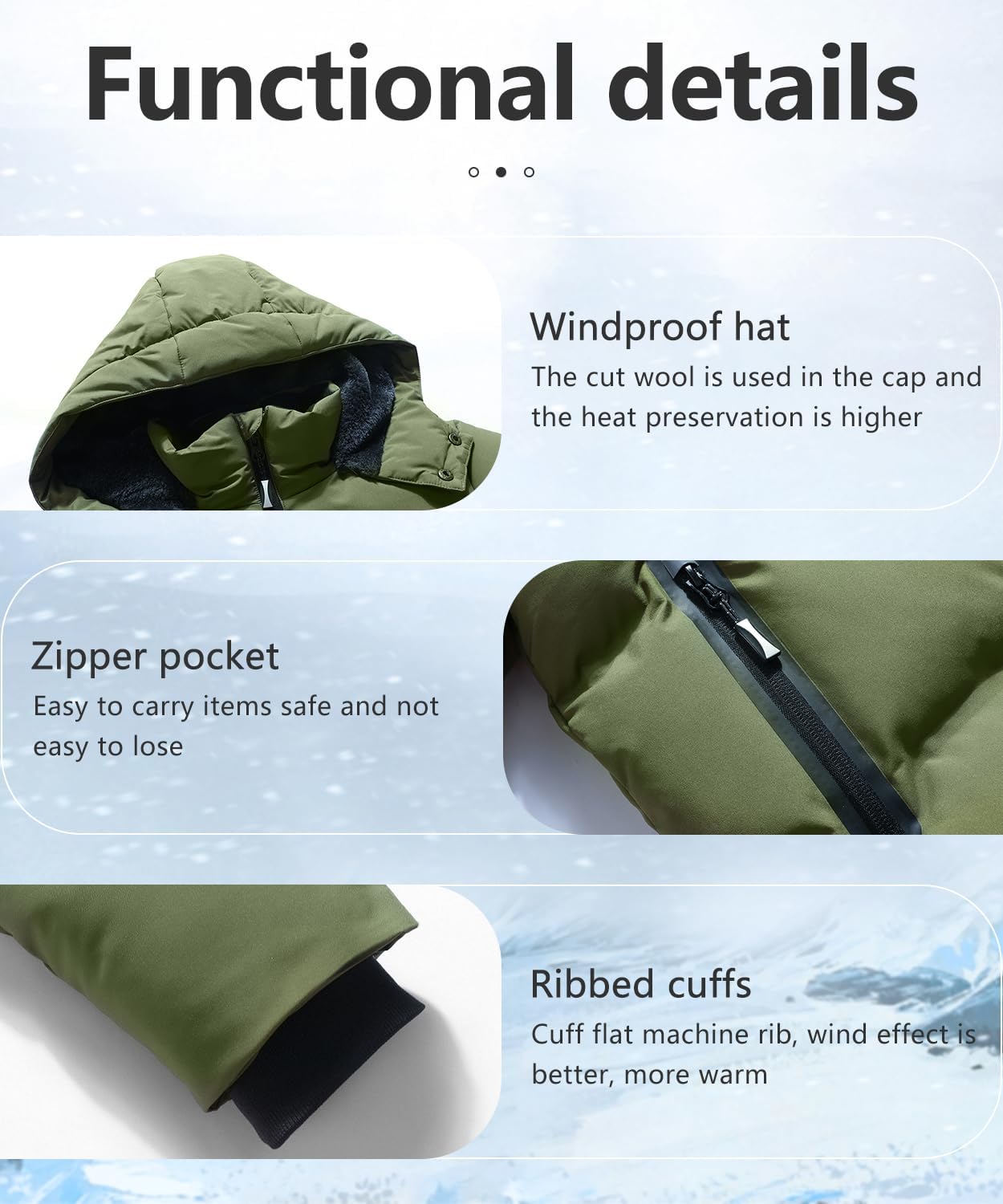 Kids Boy's Winter Coat | Fleece Lined Waterproof Jacket Puffy Cotton Coat Thick Hooded Down Outdoor Coats