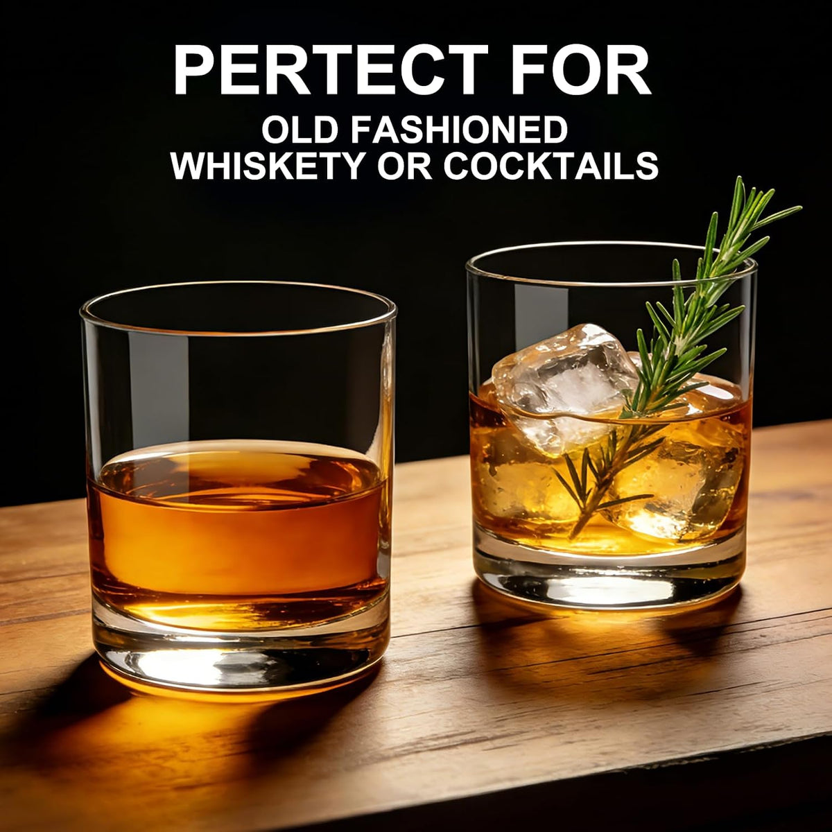 11oz Whiskey Glasses,Heavy Base Rocks Glasses Set of 12