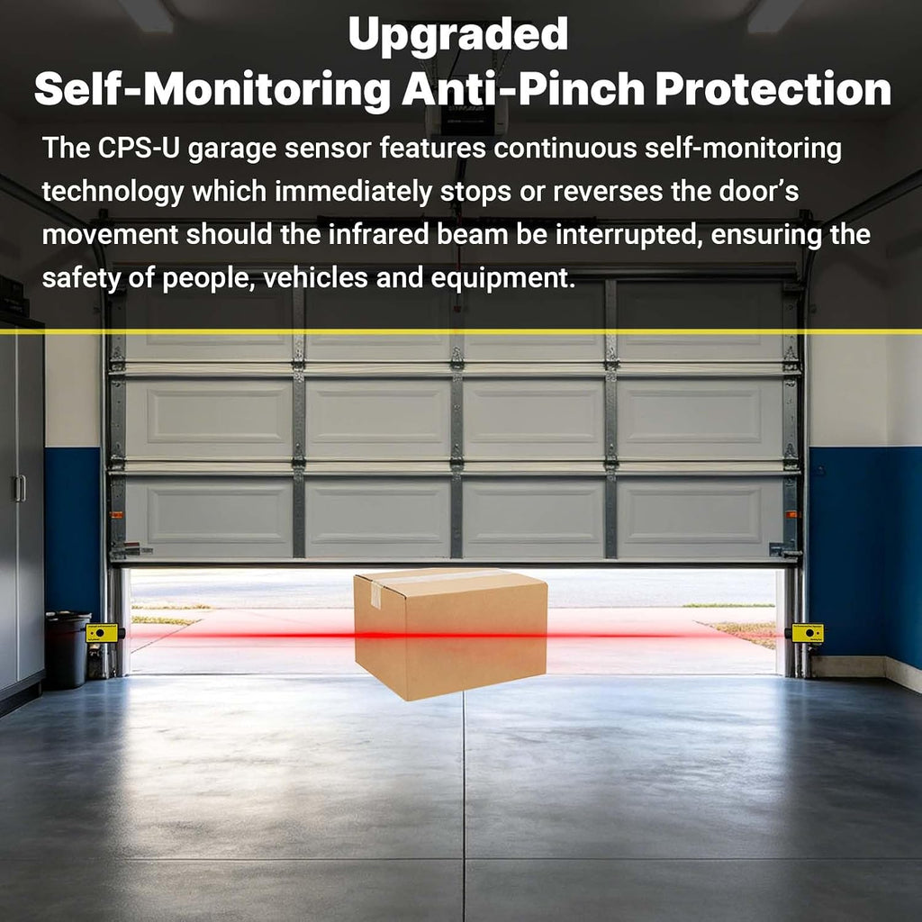Replacement for liftmaster CPS-U Commercial Photo Eyes, CPS-U Garage Door Sensor Kit Compatible with liftMaster
