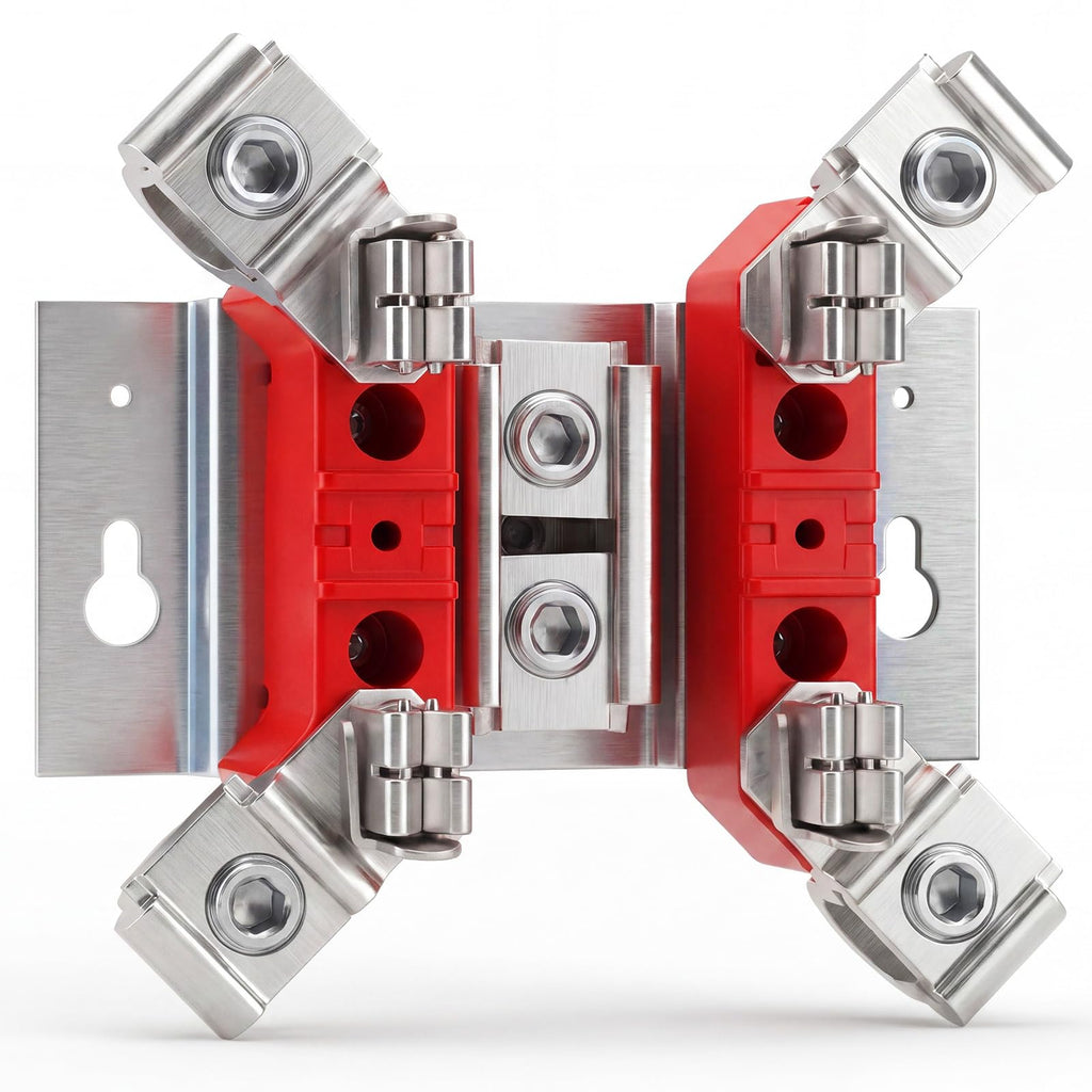 200 Amp 4 Jaw Meter Socket Terminal Replacement 240v Single Phase, Red