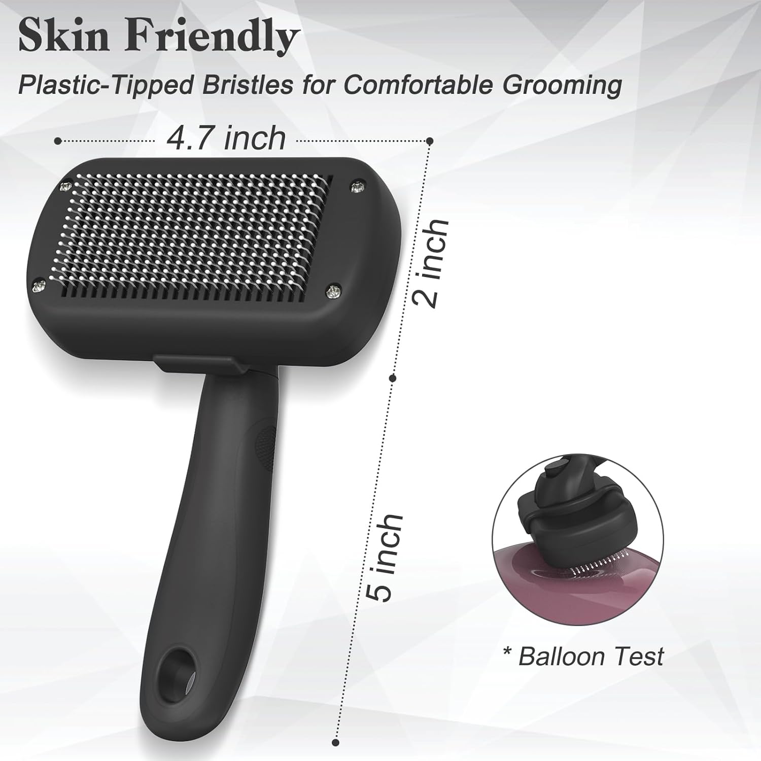 Self Cleaning Shedding Brush - Skin Friendly Grooming Tool for Dogs, Cats, and Puppies, Deshedding and Hair Removal