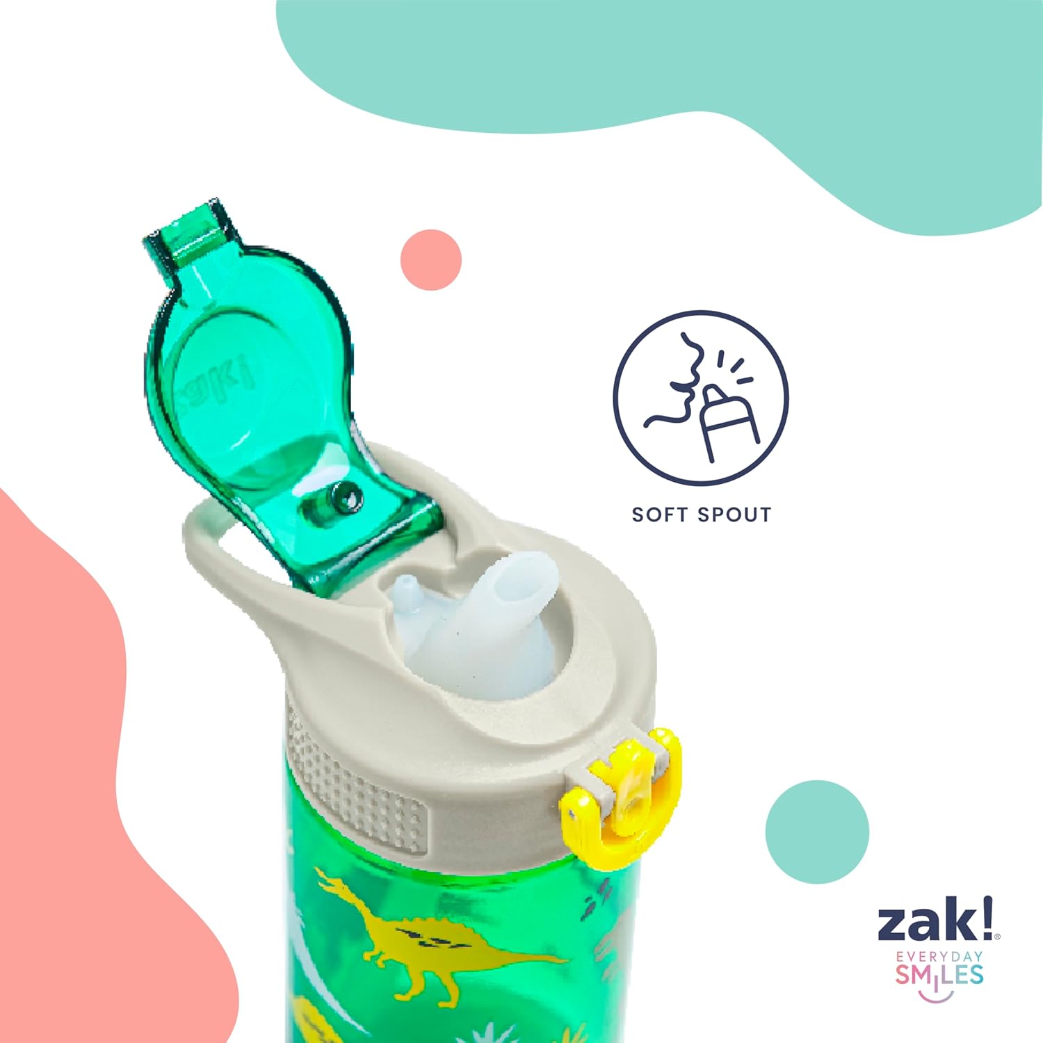 Disney Frozen Sage 16oz Leak-Proof Straw Kids Water Bottle | BPA Free, Durable Plastic, Cupholder Friendly