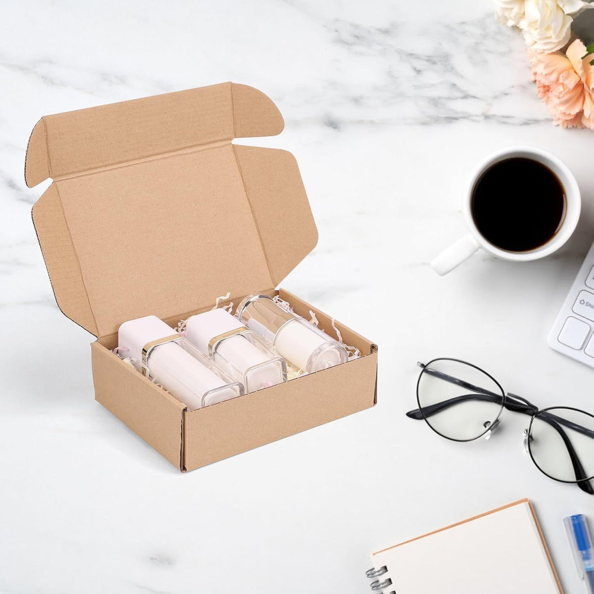 40 Pack 7x5x2 inch Small Shipping Boxes, Brown Mailing Boxes
