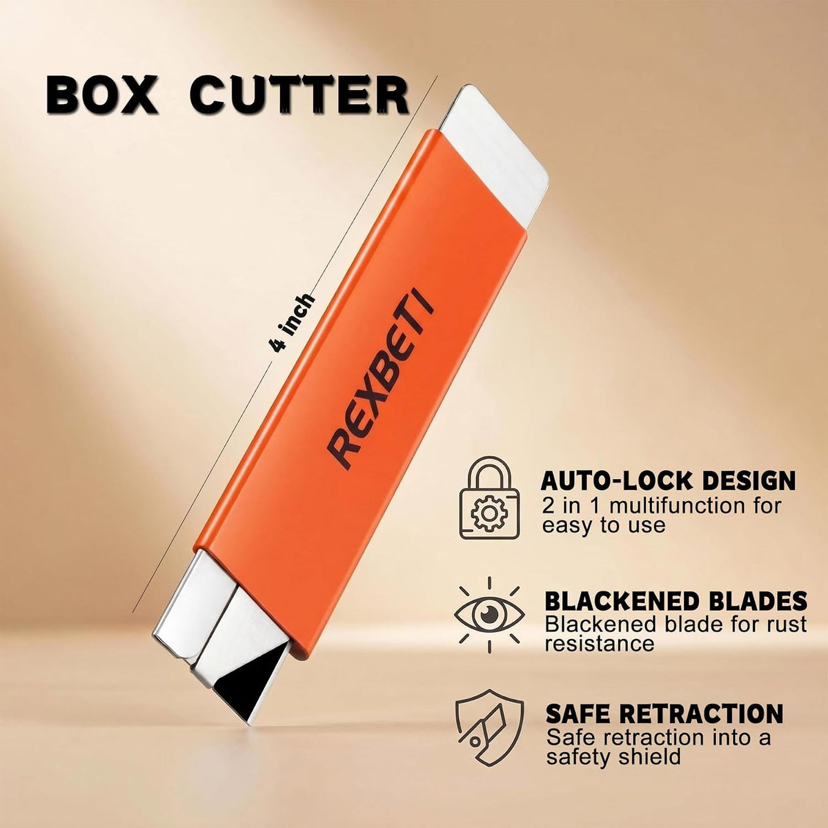12 Pack Box Cutter, Handy Box Opener, Retractable Utility Knife