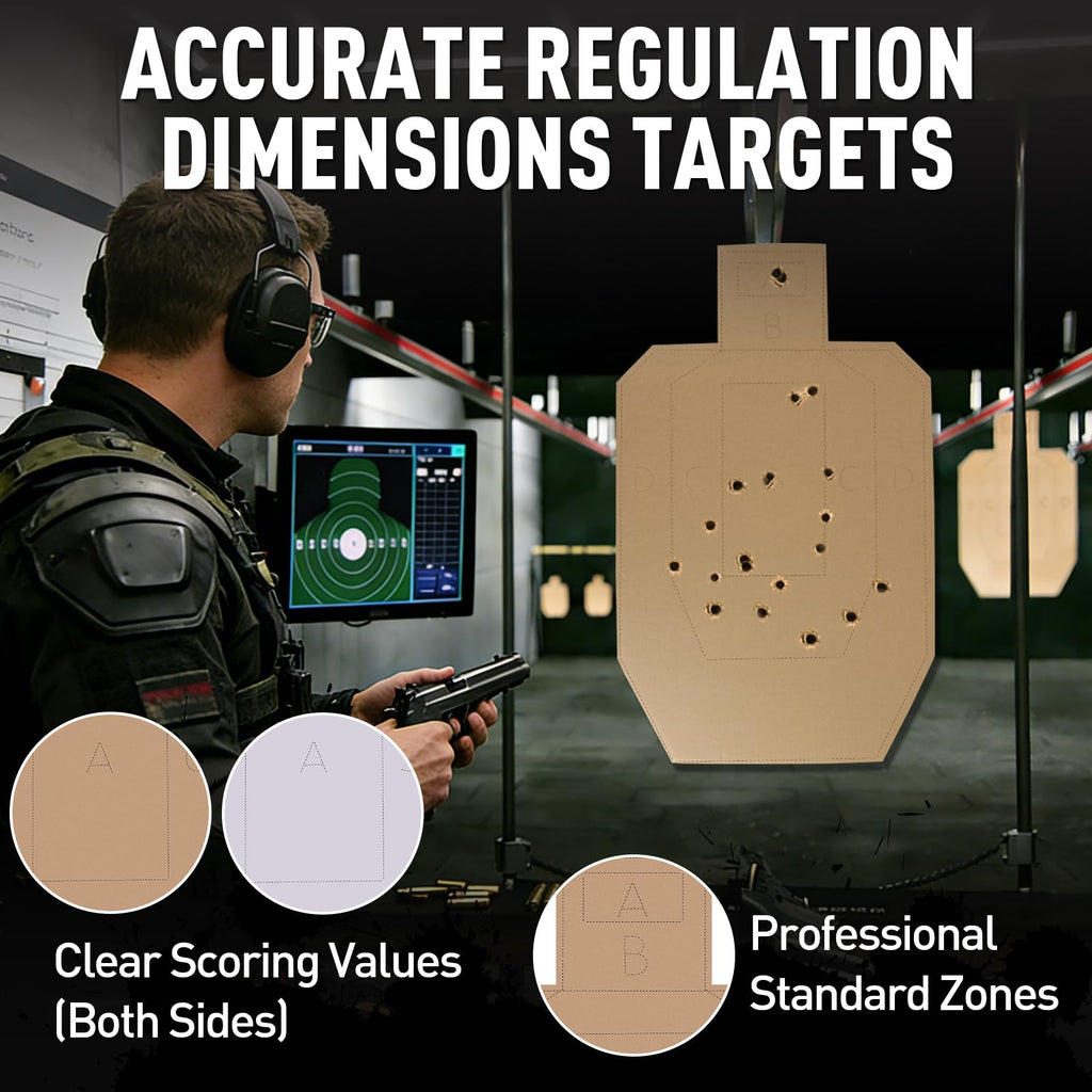 30x18 Inch Thick Shooting Targets Includes 1000PCS Target Pasters,100 Pack