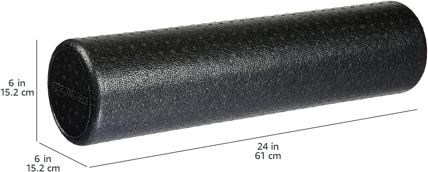 High Density Foam Roller for Exercise and Recovery, 24 Inches, Black