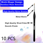 10 PCS Miniature Paint Brushes Drybrush Set,Detail Paint Brushes