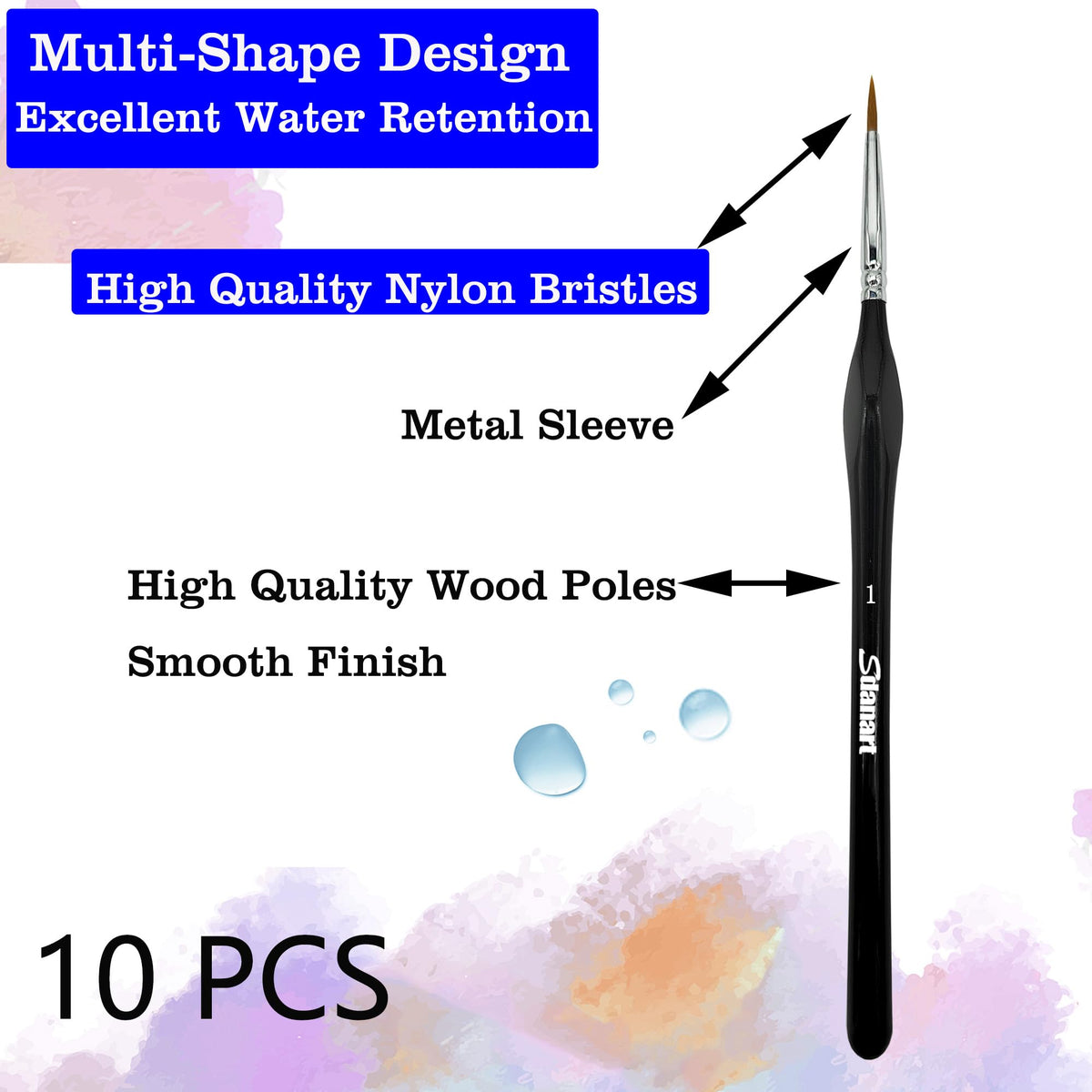 10 PCS Miniature Paint Brushes Drybrush Set,Detail Paint Brushes