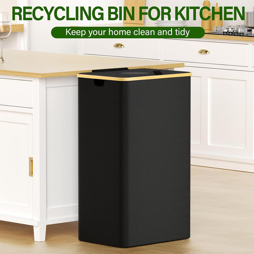 Recycling Bin for Kitchen, 110L 29 Gallon Indoor Home Recycle Bin with Lid and 2 Removable Reusable Inner Bags