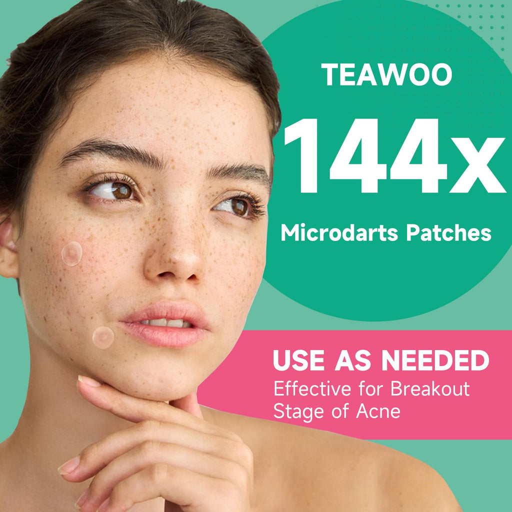 144-Count Microdart Acne Patches, Hydrocolloid Pimple Patches(Patented)