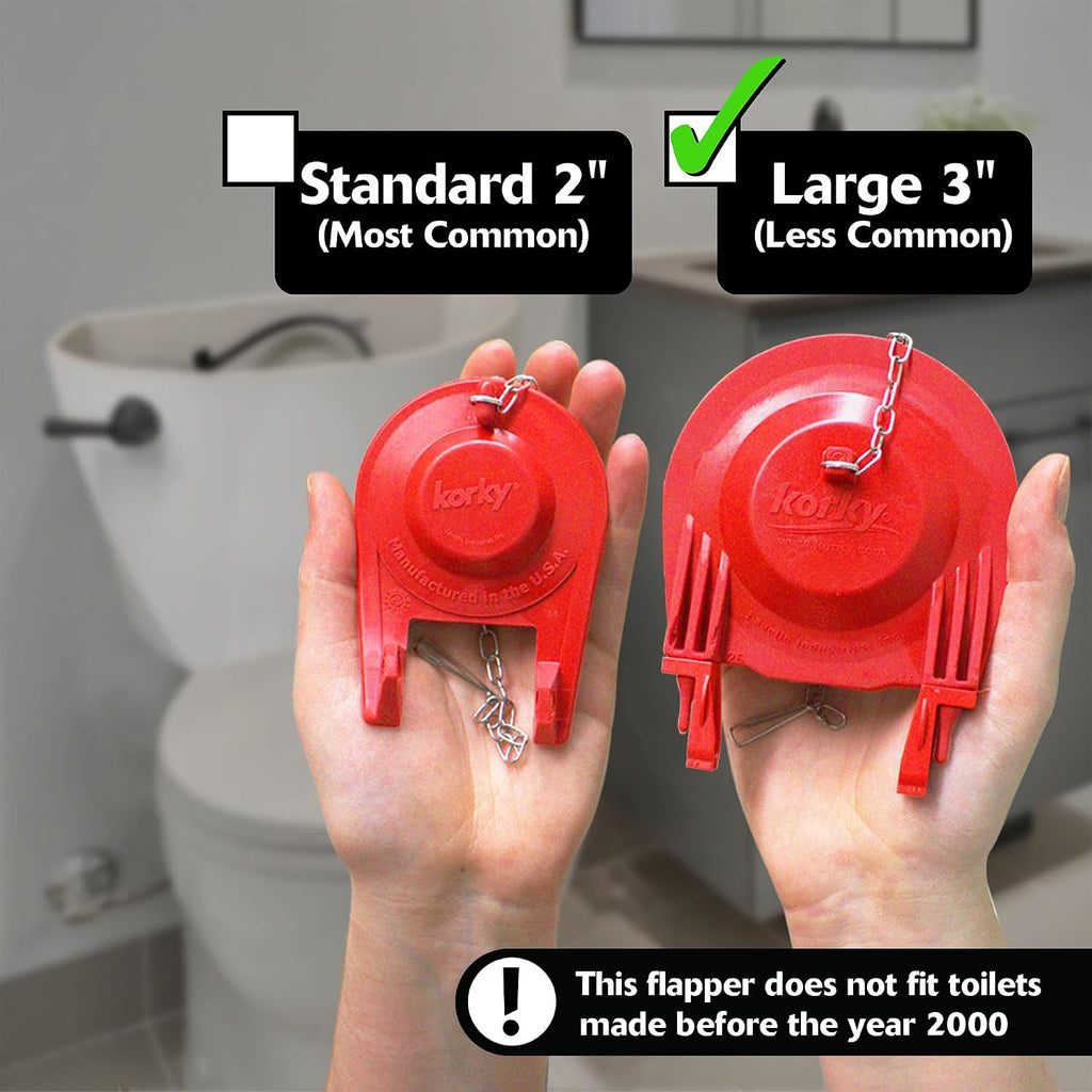 Large 3-Inch Complete Toilet Repair Kit- Fits Most Brands, NOT Kohler