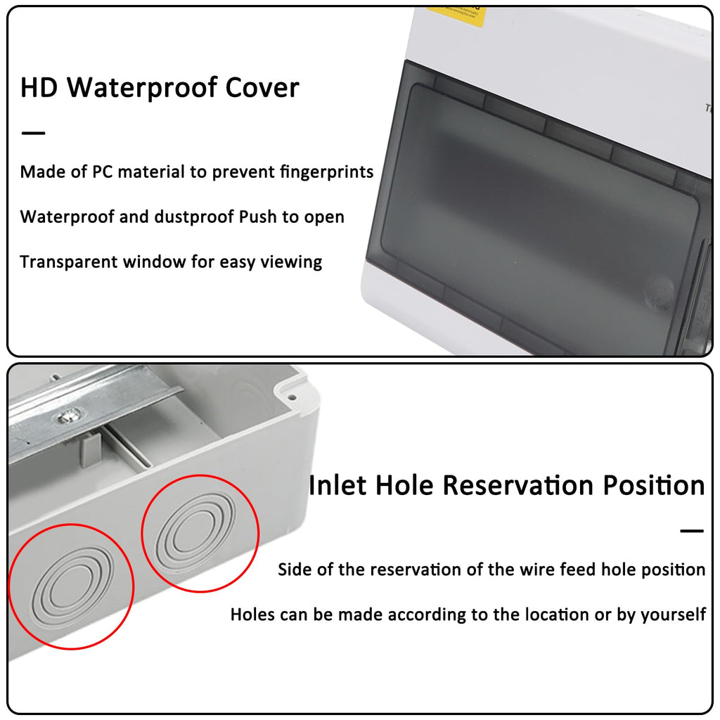 Tulabu 12 Way Waterproof Breaker Box for Indoor/Outdoor Settings